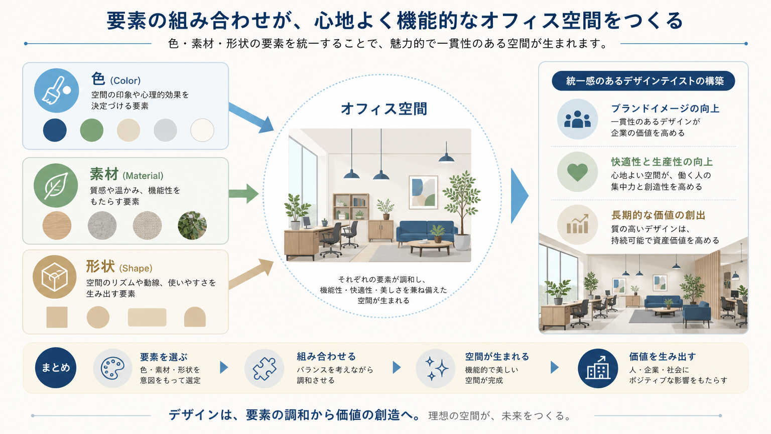 デザインテイストとは?オフィス内装における基本的な考え方