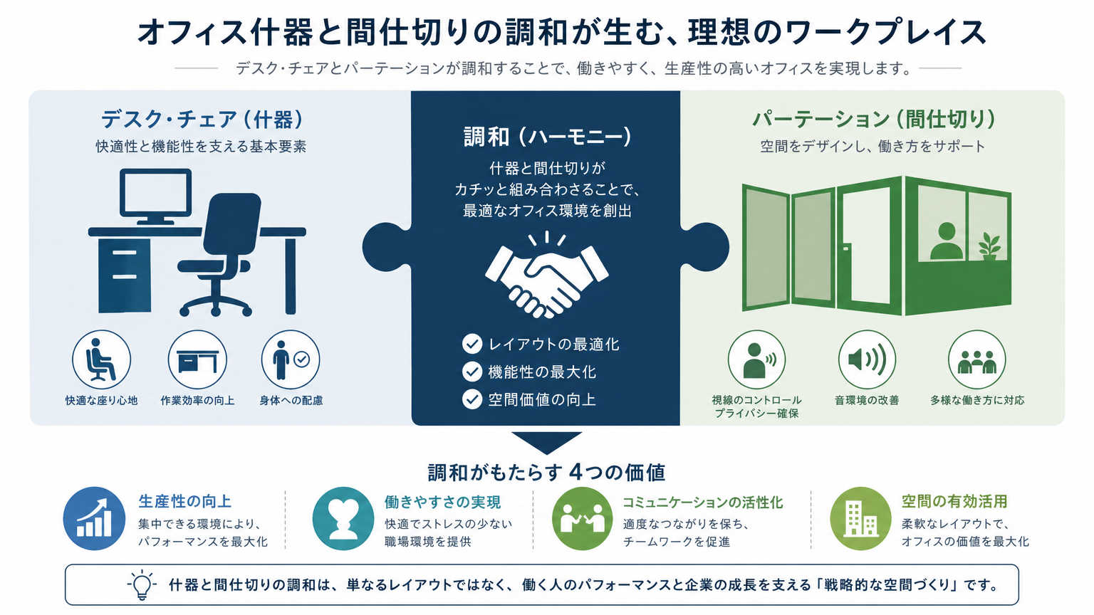 什器と間仕切りの調和とは何か